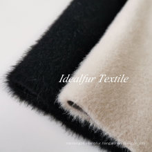 Manufacturer Fashion Faux Rabbit Fur Fabric with Suede